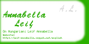 annabella leif business card